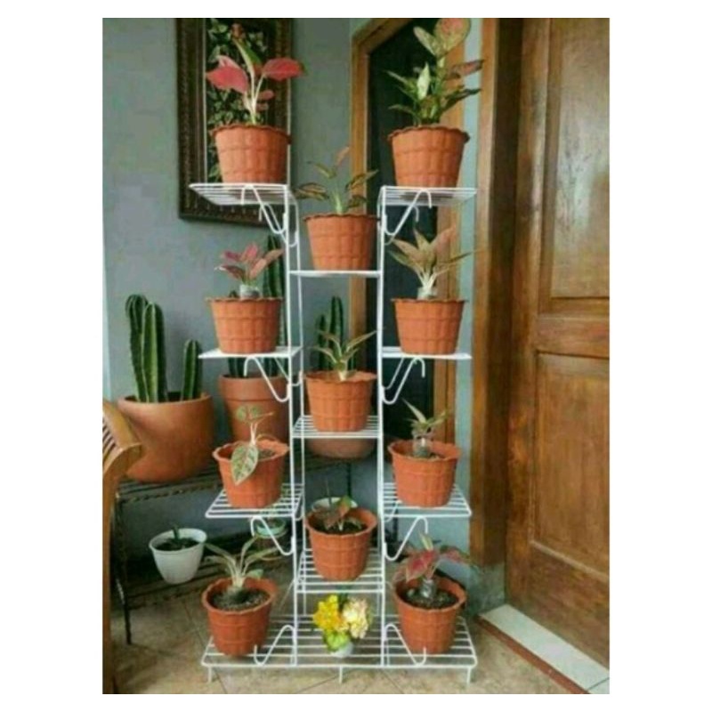 Rak Bunga Besi 12 susun Rak tanaman 12 tatakan pot bunga