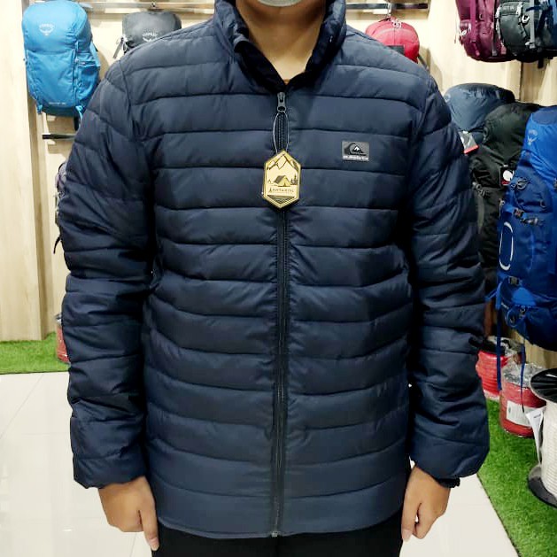 Jacket Quicksilver Non Hoodie Original Jaket Tebal - Hitam