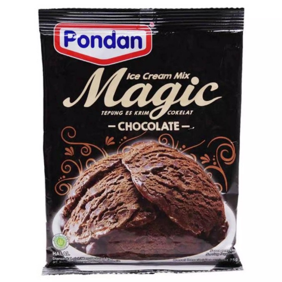 

Pondan Magic Chocolate 75gr Ice Cream Mix Tepung Es Krim Rasa Cokelat