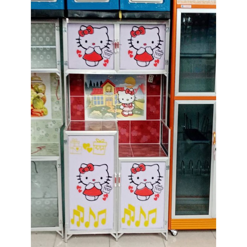 rak piring 2 pintu aluminium