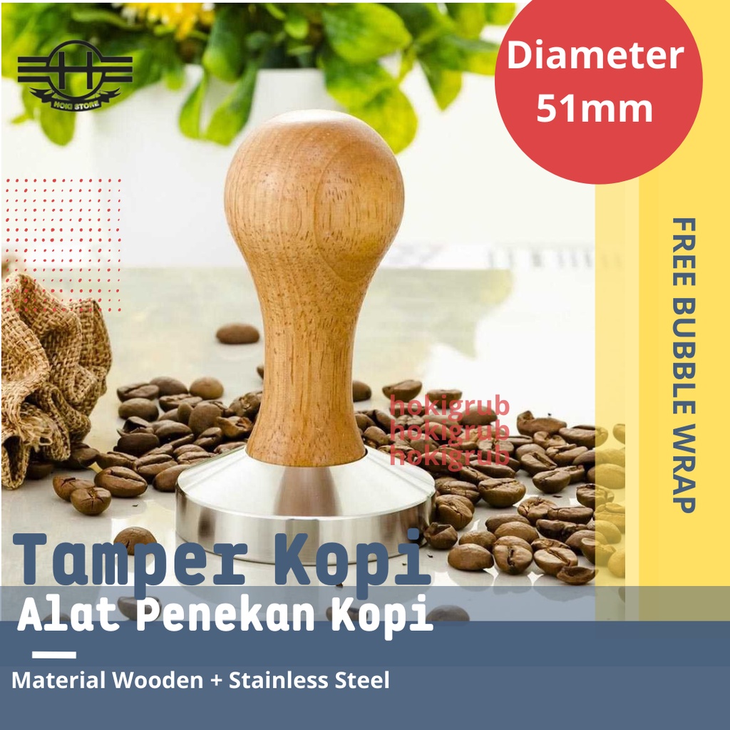 Tamper Kopi Espresso Coffee Tamper Barista Alat Penekan Kopi 51mm