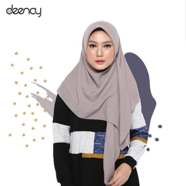 KERUDUNG DEENAY SCARVES HAZFA VOAL PLAIN - kerudung deenay- deenay hazfa plain - deenay asli - ori