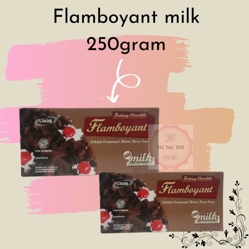 flamboyan milk 250gram /coklat flamboyant /coklat batang milk250gr