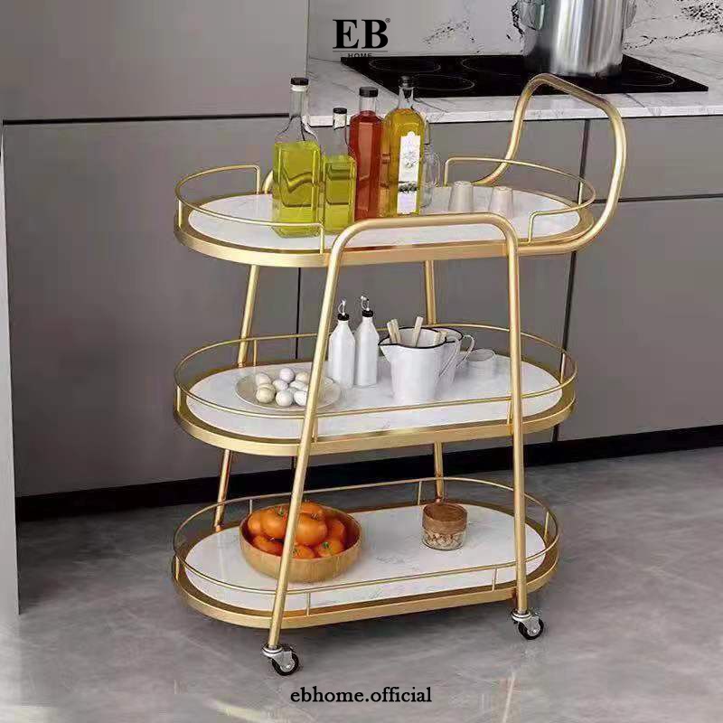 Rak Dorong Susun / Troli Marmer / Gold Bar Serving 157/1