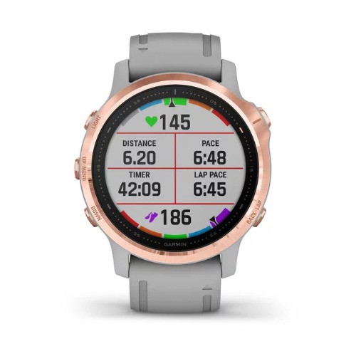 Garmin Fenix 6S Rose Gold-tone with Powder Gray Band Original Garansi Resmi TAM 2 Tahun