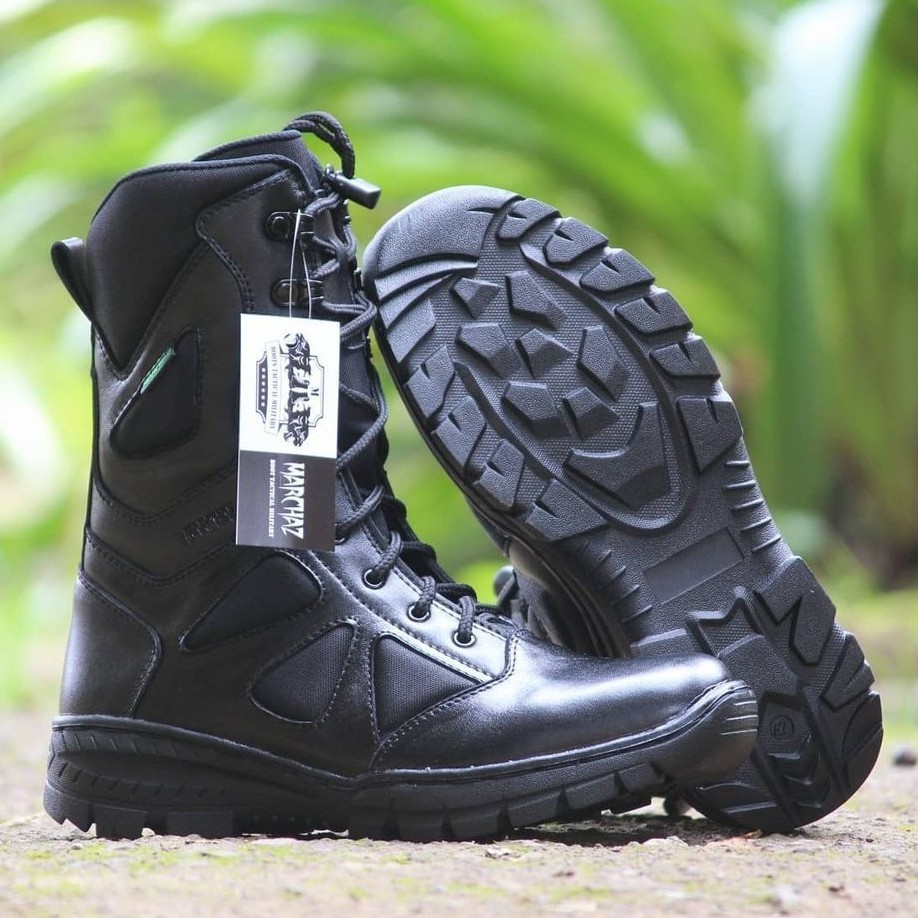 SEPATU PDL NINJA KULIT ASLI SEPATU PDL MERK MARCHAZ SEPATU PDL TNI POLRI SECURITY SATPAM SALPOL PP