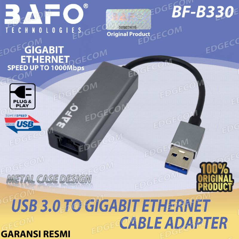 BAFO USB 3.0 to Gigabit Lan 10/100/1000 Mbps Cable Adapter BF-B330