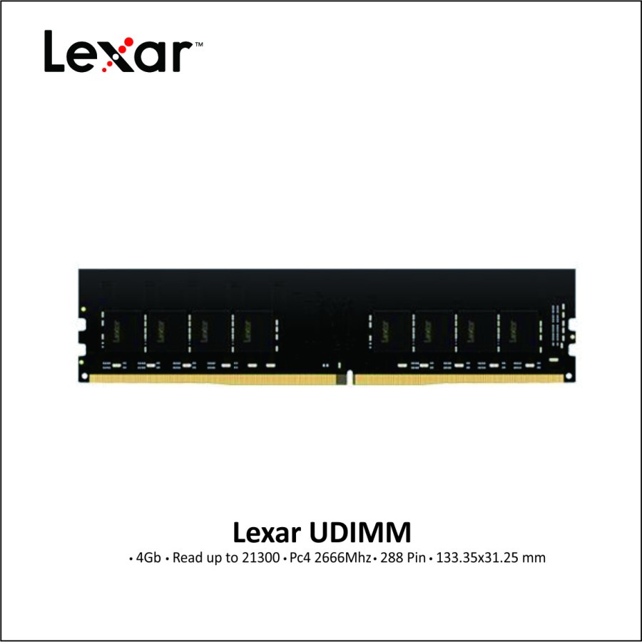 Lexar Ram Udimm DDR4 4GB LD4AU004G-B2666GSSC