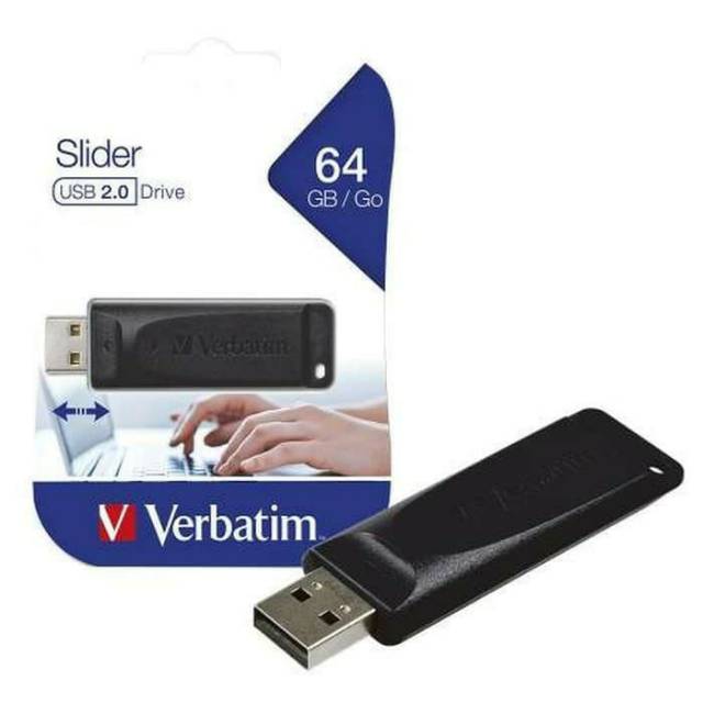 Verbatim Flashdisk 64GB Slider USB2.0