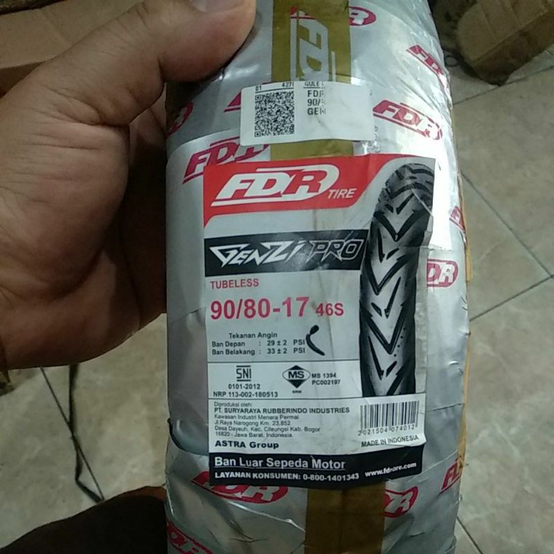 Ban FDR Genzi Pro 90/80-17 Tubeless