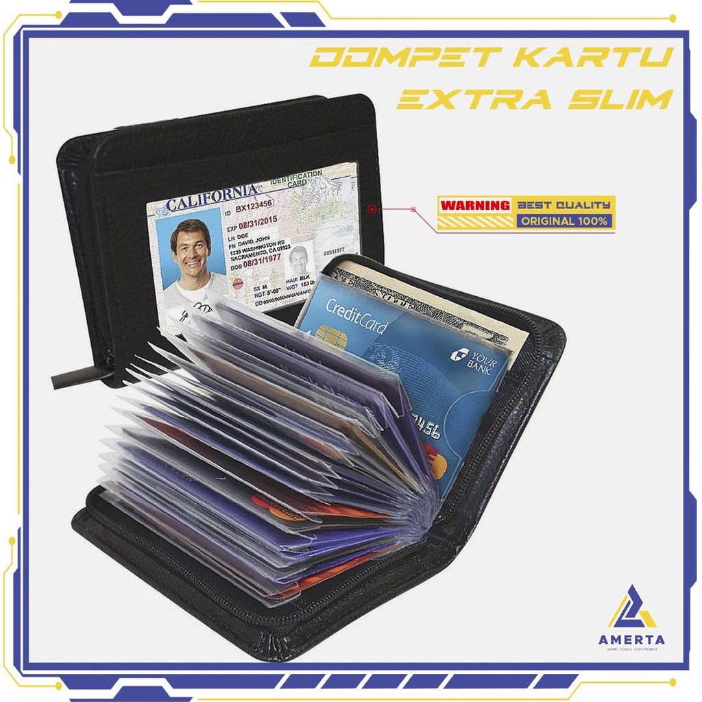 Block Wallet Dompet Kartu Kredit Secure RFID Blocking