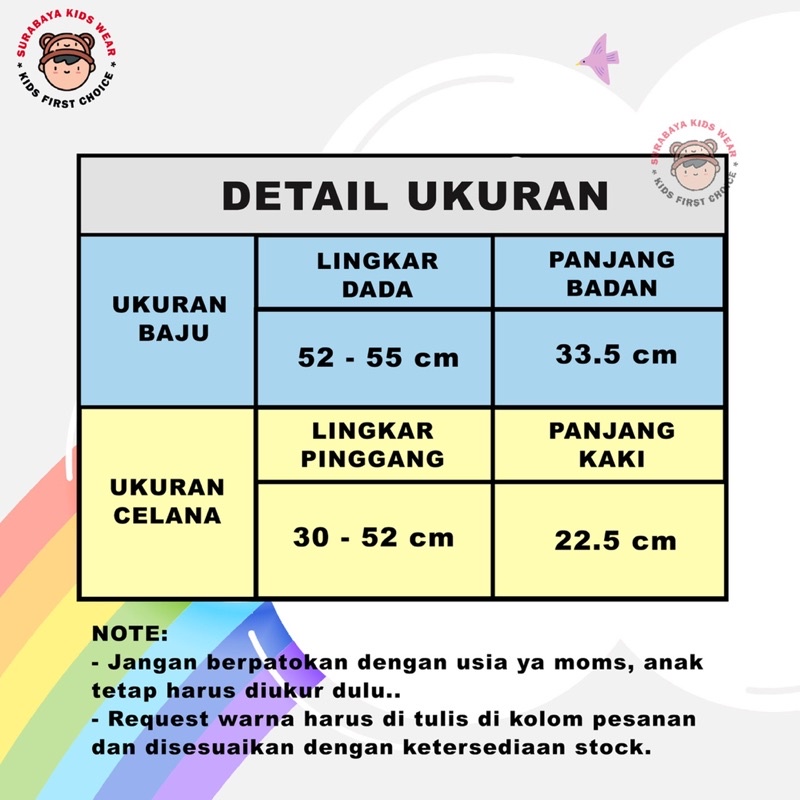 Setelan Anak Lengan Pendek Motif Bintik Warna Bordir Leher