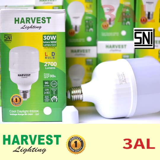 30W HARVEST LIGHTING Lampu Kapsul LED T-Bulb 30 watt Lampu Hemat Energi Original Bersertifikat SNI dan Bergaransi