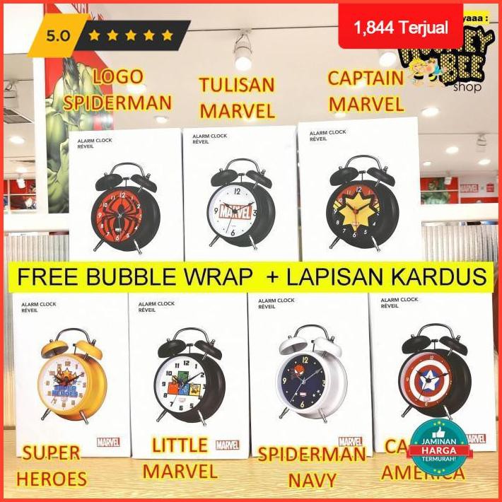 Dekorasi Rumah Miniso - Jam Waker Marvel Jam Weker Alarm Miniso Free Bubble Wrap Promo