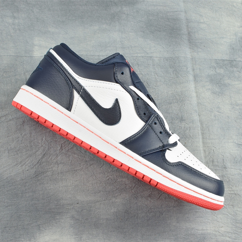 Dark blue white red men's shoes Nike Jordan Air Jordan 1 AJ classic high-top casual wild shoes