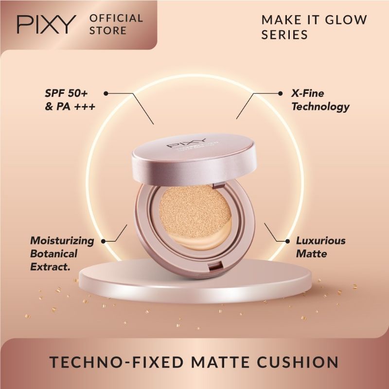 Pixy TECHNO Make It Glow Fixed Matte Cushion | Refill