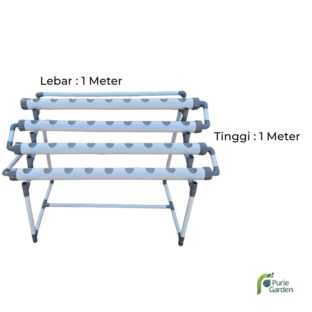 Paket Instalasi Modul Hidroponik DFT 36 Lubang Purie Garden PG SBY