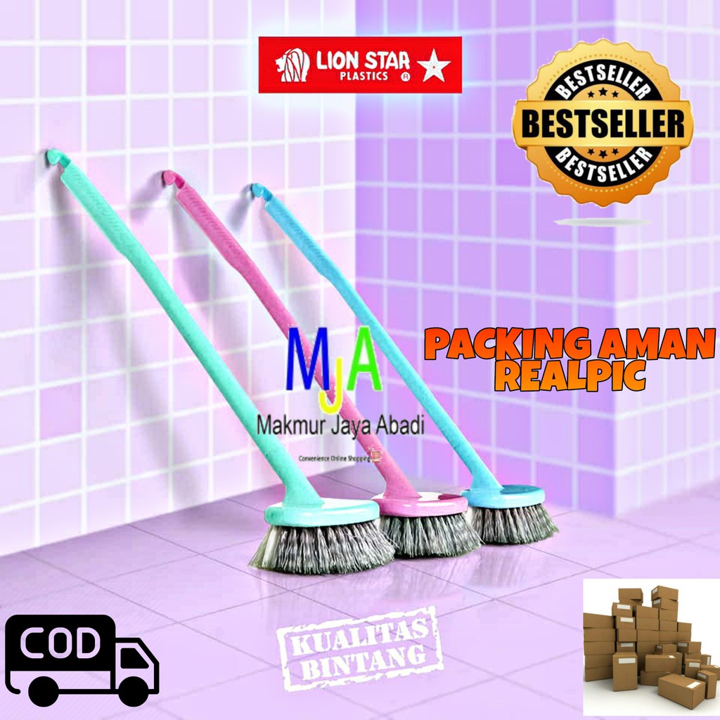 ( BISA COD ) PROMO LION STAR Sikat Gagang Kamar Mandi BR-66 Livina Bathroom Brush #201 Sikat WC