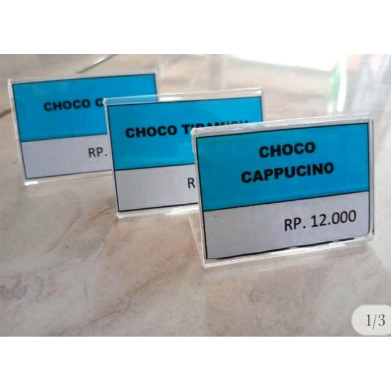 

label harga acrilik