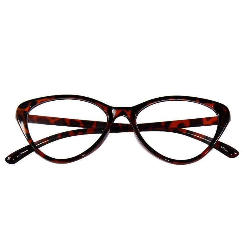 Kacamata Korea Wanita Cat Eye-Leopard