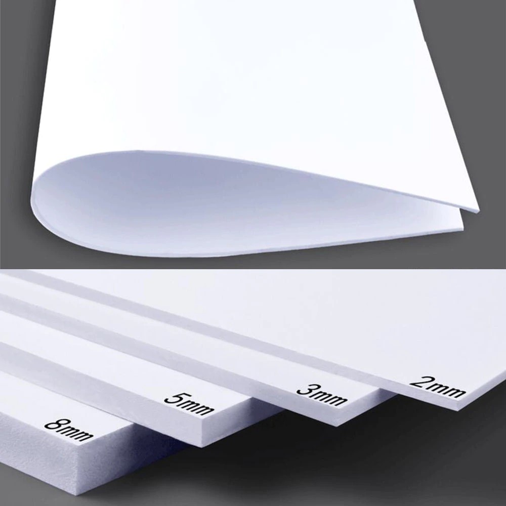 PVC Foam Board Plastic Flat Sheet Board PVC Expansion Sheet White Color Foam Sheet DIY Material