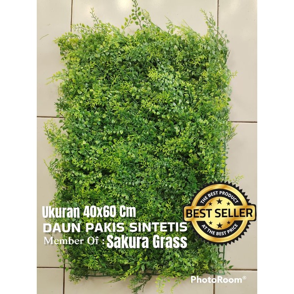 TANAMAN SINTETIS PAKIS - DAUN RAMBAT PAKIS - DEKORASI RUANGAN VERTICAL GARDEN