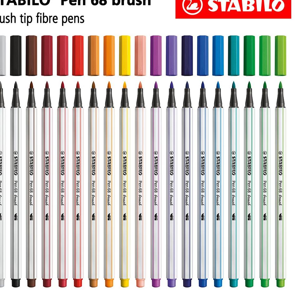 

LANGSUNG KIRIM.. STABILO Pen 68 Brush Set 19pcs / Premium Marker Kuas Kaligrafi Art Lettering Spidol