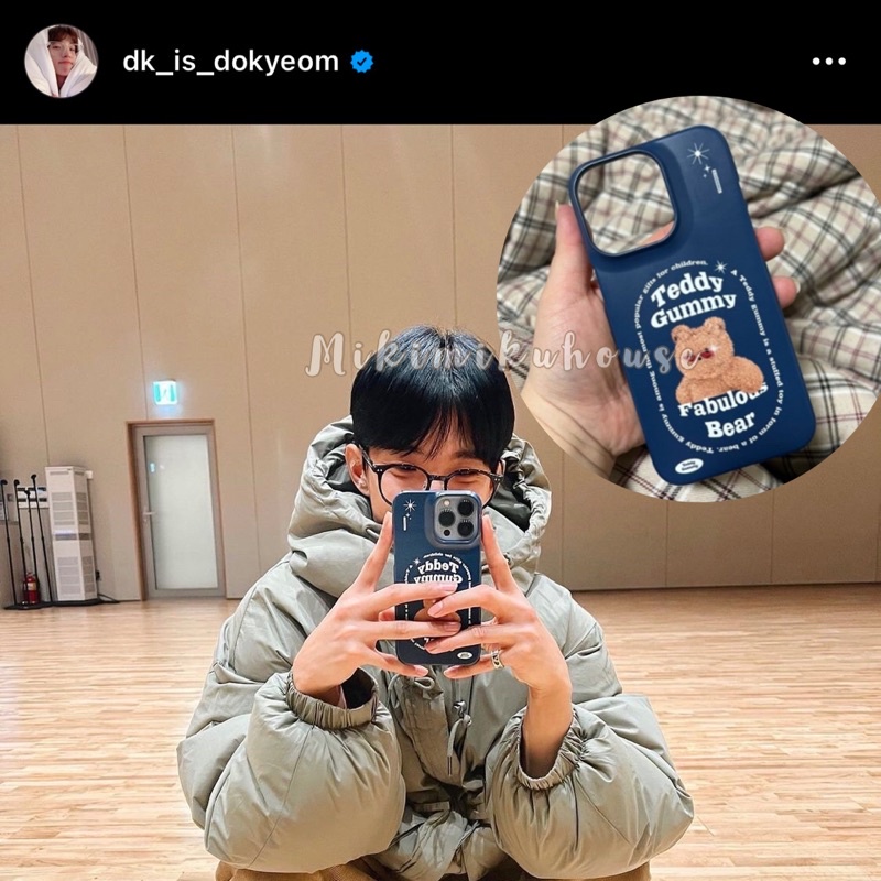 OFFICIAL SEVENTEEN DK PHONE CASE THE NINE MALL ROUND FABULOUS BEAR CASE KOREA TEDDY BEAR BERUANG