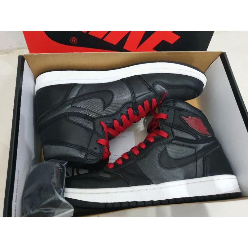 AIR JORDAN 1 HIGH OG BLACK SATIN 555088 060 (ORIGINAL) SECOND MULUS