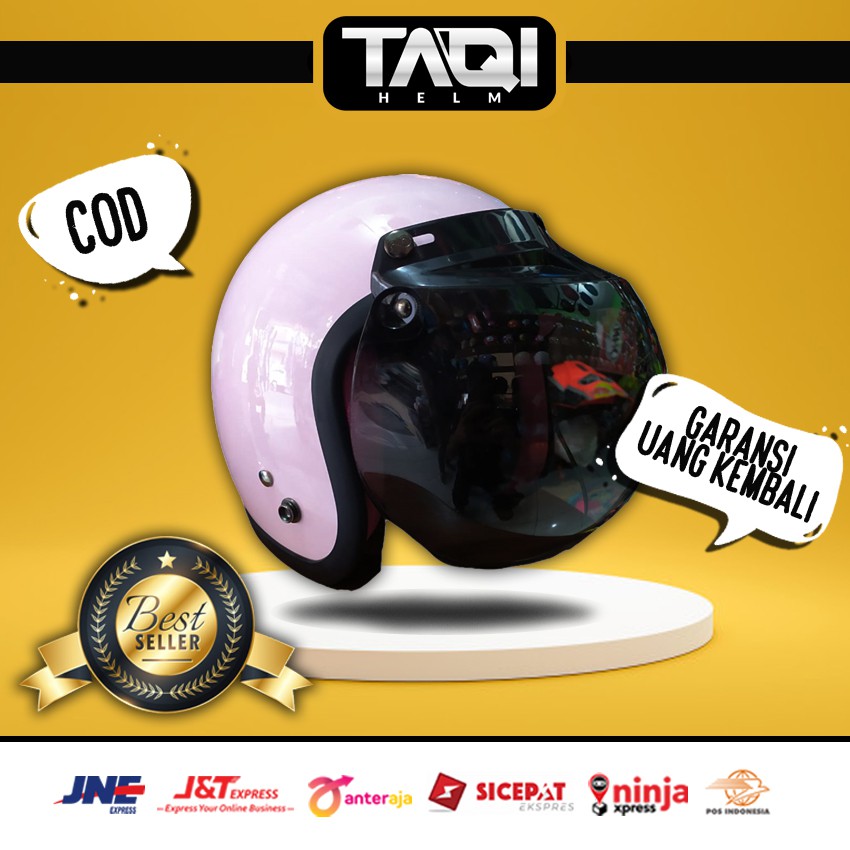 Helm Hijab Bogo Wanita Sada Rosa Warna Pastel Toska Biru Pink Ungu
