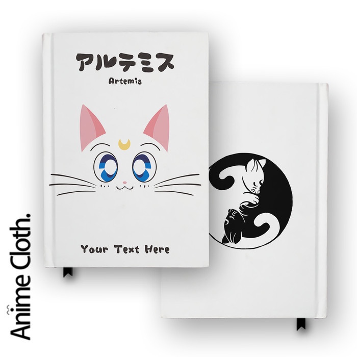 

Buku Catatan Notebook Sailormoon 6 Artemis Cat Custom Diary Hardcover