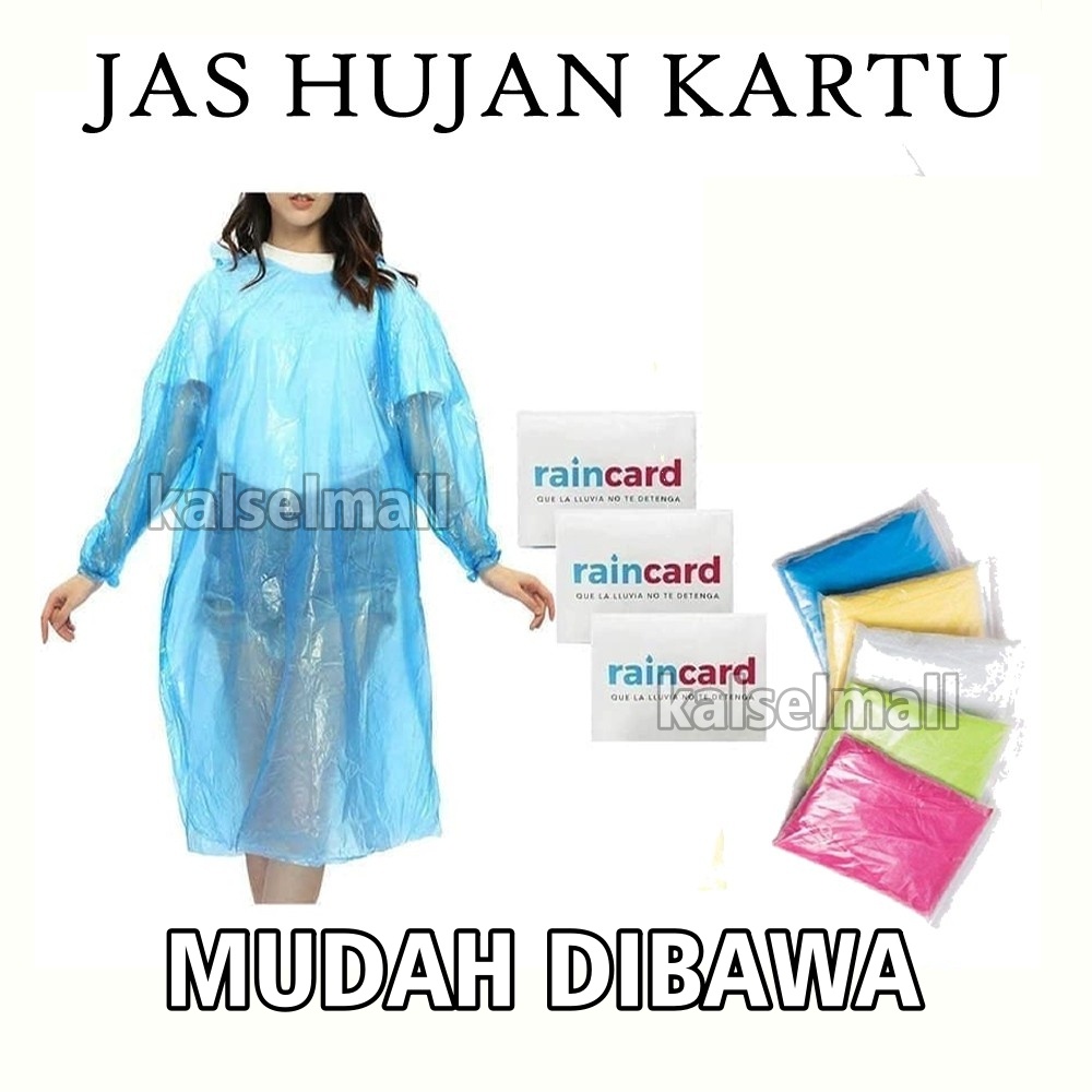 Mantel Jas Hujan Pria Wanita Plastik Kresek Warna Darurat Ukuran Dewasa Lengan Panjang Ponco Ujan Lipat Kartu Travel Emergency Raincoat Rain Coat Disposable Sekali Pakai Darurat Poncho ART39