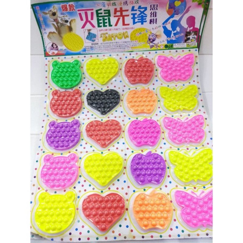 Pop It Mini Karakter Lembaran isi 20 pcs