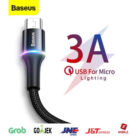 Kabel Data LED Baseus Halo Fast Micro USB 1M