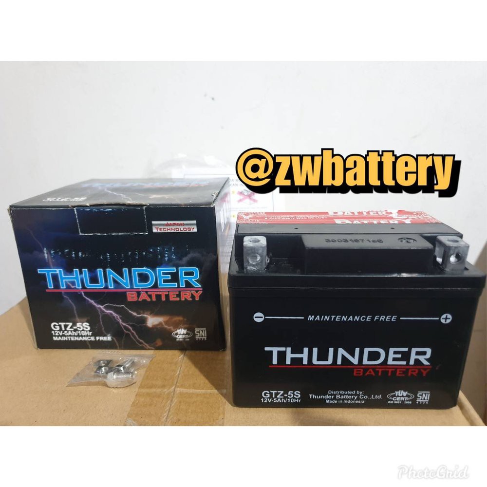 BARU Aki Motor Honda Beat -Scoopy -Supra X 125 THUNDER GTZ5S  Aki Keri