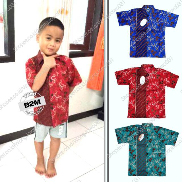 Kemeja Batik Anak Usia 1,2,3,4,5,6,7,8,9,10,11,12,13,14,15,16,17,18 Tahun Grosir Kemeja Batik Murah