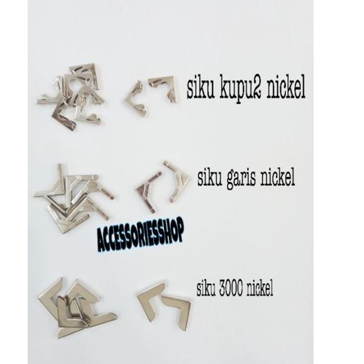 

(G-EHE) (☼) Siku kupu² garis polos nikel/siku yasin/sudut buku/siku agenda-1gross (top produk)