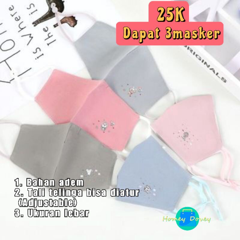 Masker kain Anak motif | masker kain anak 3 masker | masker anak murah | masker anak non medis