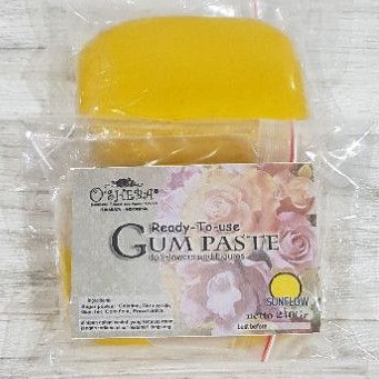 

[osheba] gumpaste bahan siap pakai 240gr warna sunflow / kuning matahari