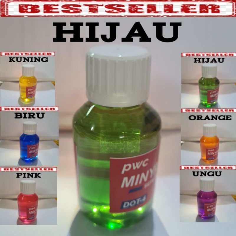 MINYAK REM WARNA DOT 4 PWC ASLI Minyak Rem Motor Dan Mobil Oli Rem