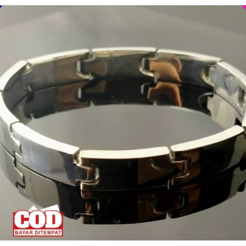 RECOMMENDED GELANG BESI PUTIH MODEL RANTAI JAM TANGAN GELANG PRIA TERBARU GELANG MODEL JAM BESI