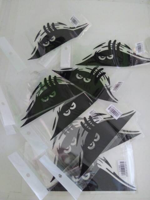 Sticker/stiker bentuk devil silver untuk aksesoris emblem logo mobil