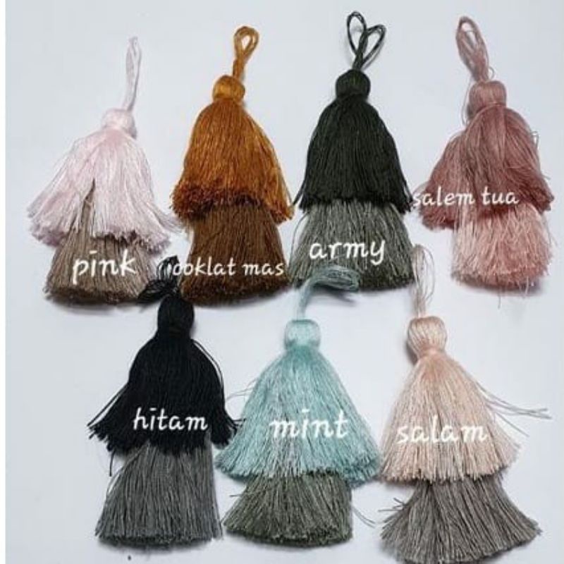 Tassel Rumbai Kerudung Dua Susun Termurah