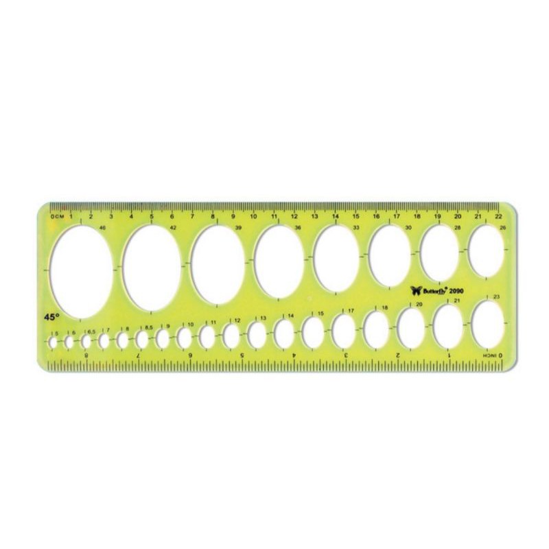 

Butterfly Penggaris Elip BT-2090 - Penggaris Bentuk Elip