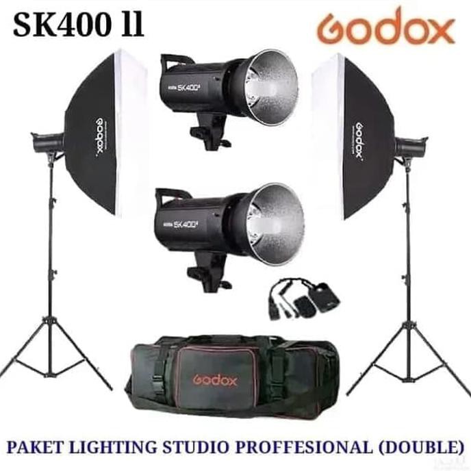 TERLARIS-PRODUK PAKET LAMPU STUDIO GODOX SK400II FREE STANDAR REFLECTOR TERLENGKAP
