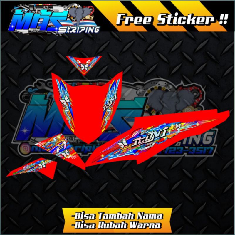 striping beat fi 2013-2015 transfaran hologram