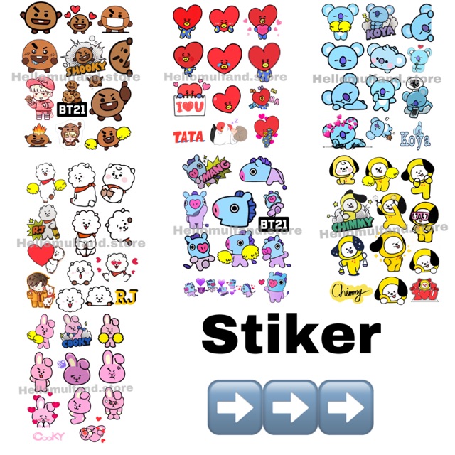 Stiker BT21 BTS KPOP bt21