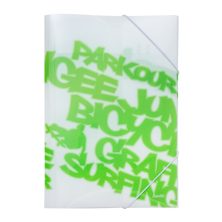 

Bantex PP Jolly Bright Elastic Folder Folio Grass Green 3432 15
