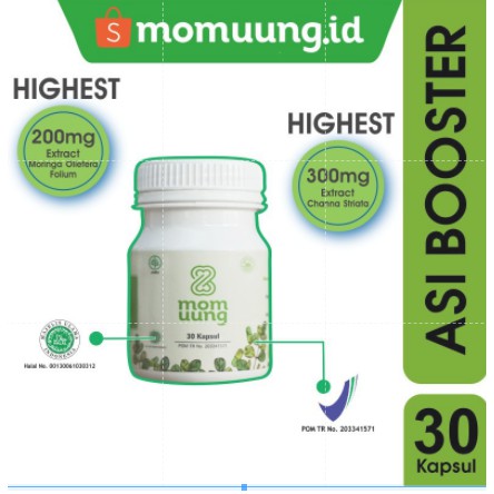 BPOM HALAL NATURAL ASI BOOSTER MOM UUNG 60 kapsul / KELORCAP MOMUUNG HEBRAL / Asi Booster / Pelancar Asi / Kapsul Pelancar Asi / Kapsul Pelancar Asi Herbal Meningkatkan Kualitas dan Kuantitas Asi BPOM