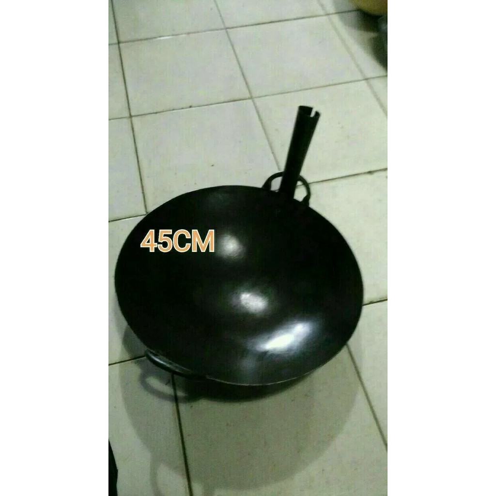 Kuali /wajan /wok plat hitam baja